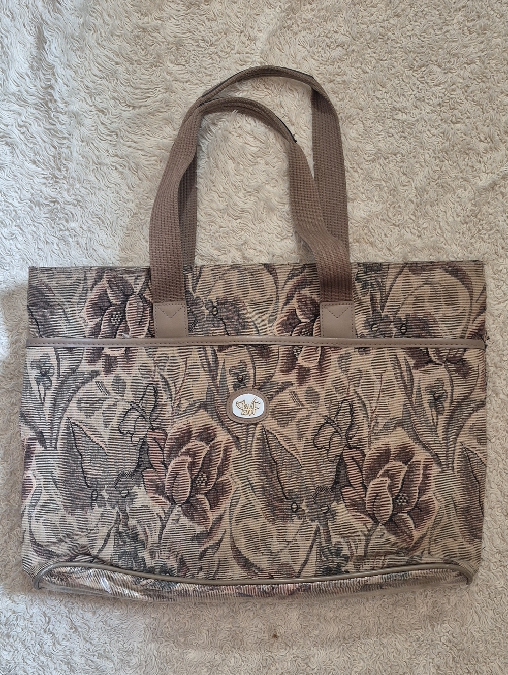 Diane Von Furstenburg Tapestry Tote Floral Weekender Vintage Carry On Luggage